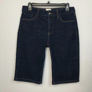 🐝St. John's Bay Denim Bermuda Shorts | Dark Wash | Size 6